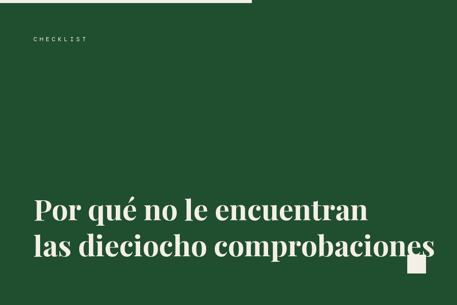 Portada de la checklist de dieciocho comprobaciones sobre la visibilidad de un despacho en Google