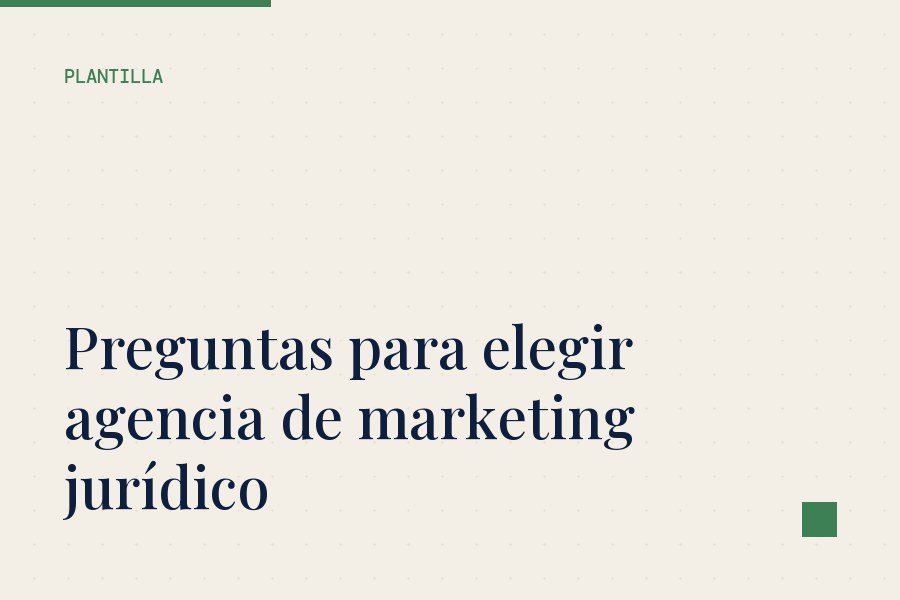 Portada de la plantilla de preguntas para elegir agencia