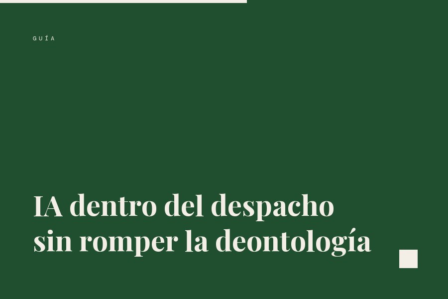 Portada de la guía sobre la IA dentro del despacho